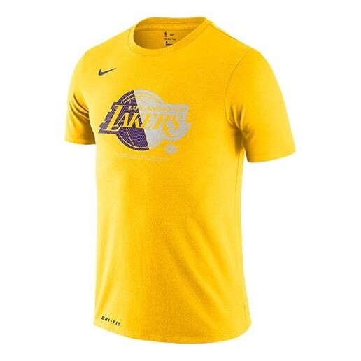 

Футболка dri-fit nba los angeles lakers round neck short sleeve yellow Nike, желтый