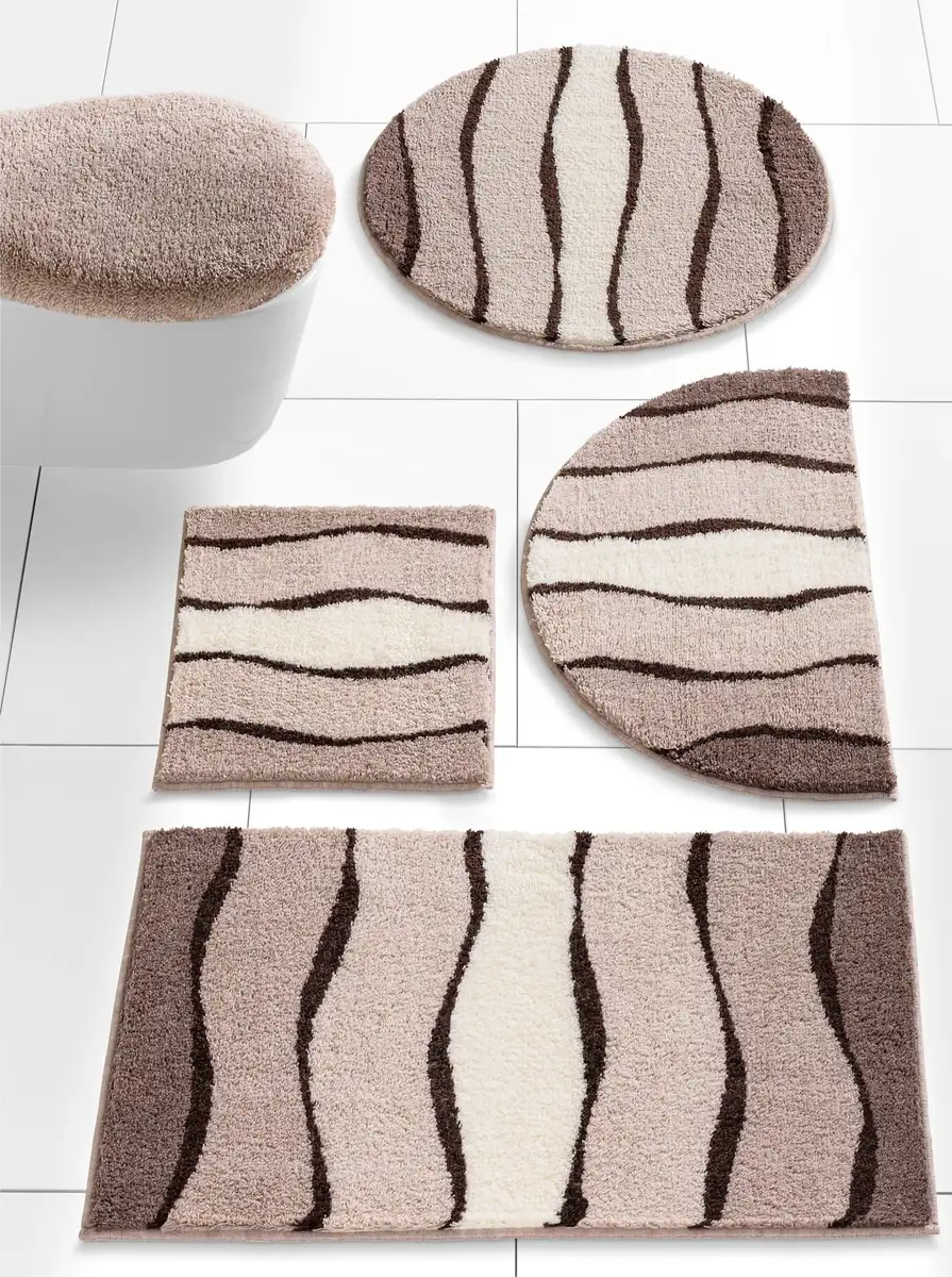 

Базовый коврик для ванной Grund прямоугольный (45х50 см), Крышка крышки унитаза (47х50 см), цвет natur-braun