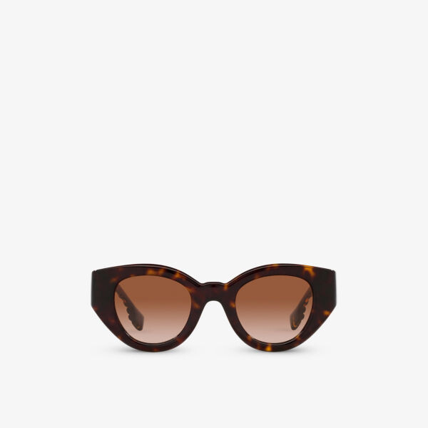 

BE4390 солнцезащитные очки Meadow в черепаховой оправе из ацетата фантоса Burberry, коричневый