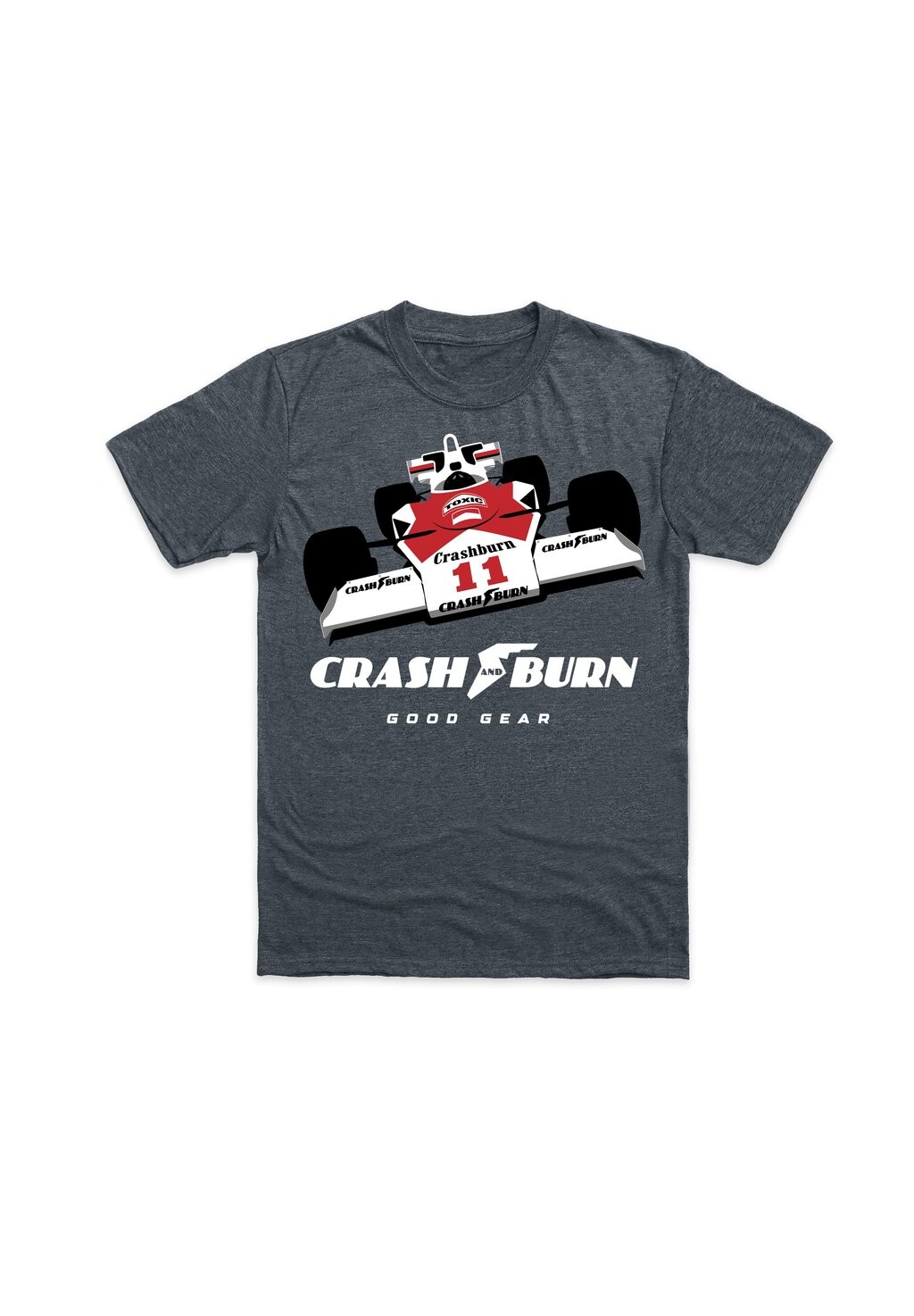 

Футболка с принтом CRASH & BURN GOOD GEAR Henry Tiger, цвет Mottled Dark Grey