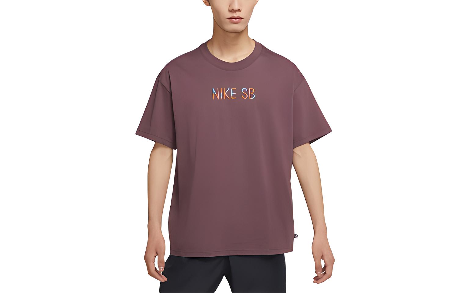 

Футболка с заниженной линией плеч, мужская Nike, темно-бордовый