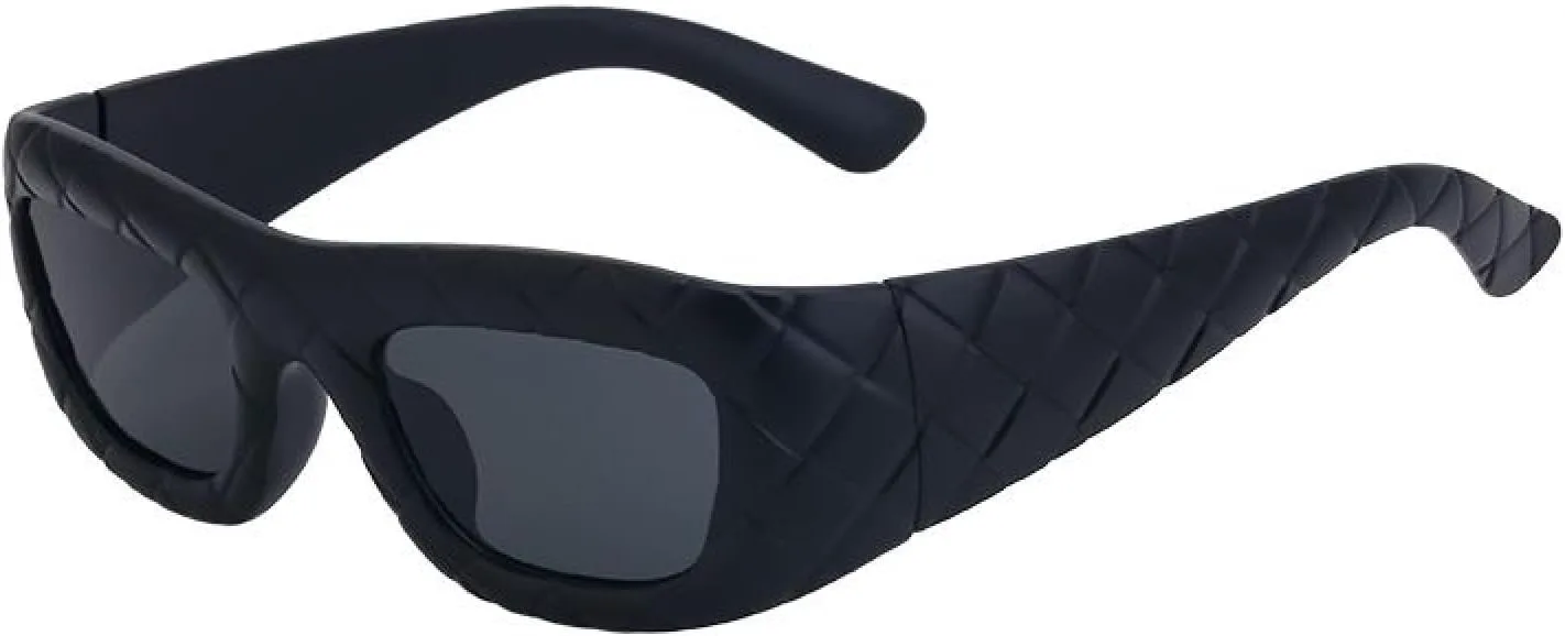 

Модные прямоугольные солнцезащитные очки с плетением Intrecciato для женщин и мужчин, роскошные, популярные винтажные очки для мужчин и женщин generic, C1blackgray