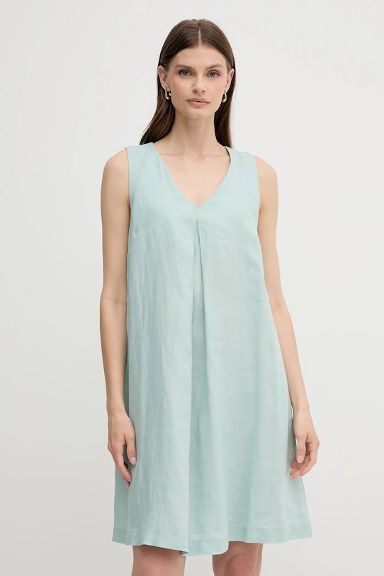 

Льняное платье United Colors Of Benetton, бирюзовый