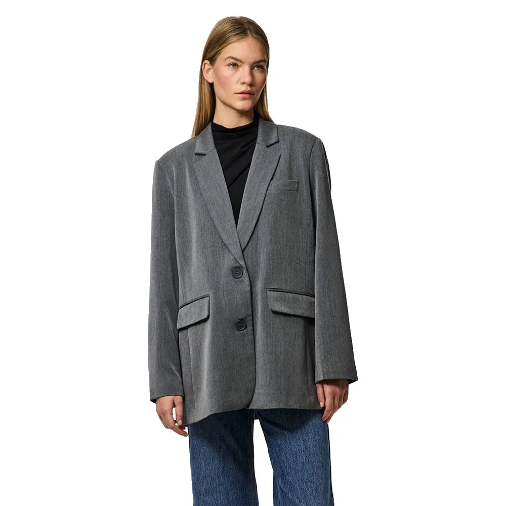 

Блейзер Pieces Kamil Loose Fit, серый