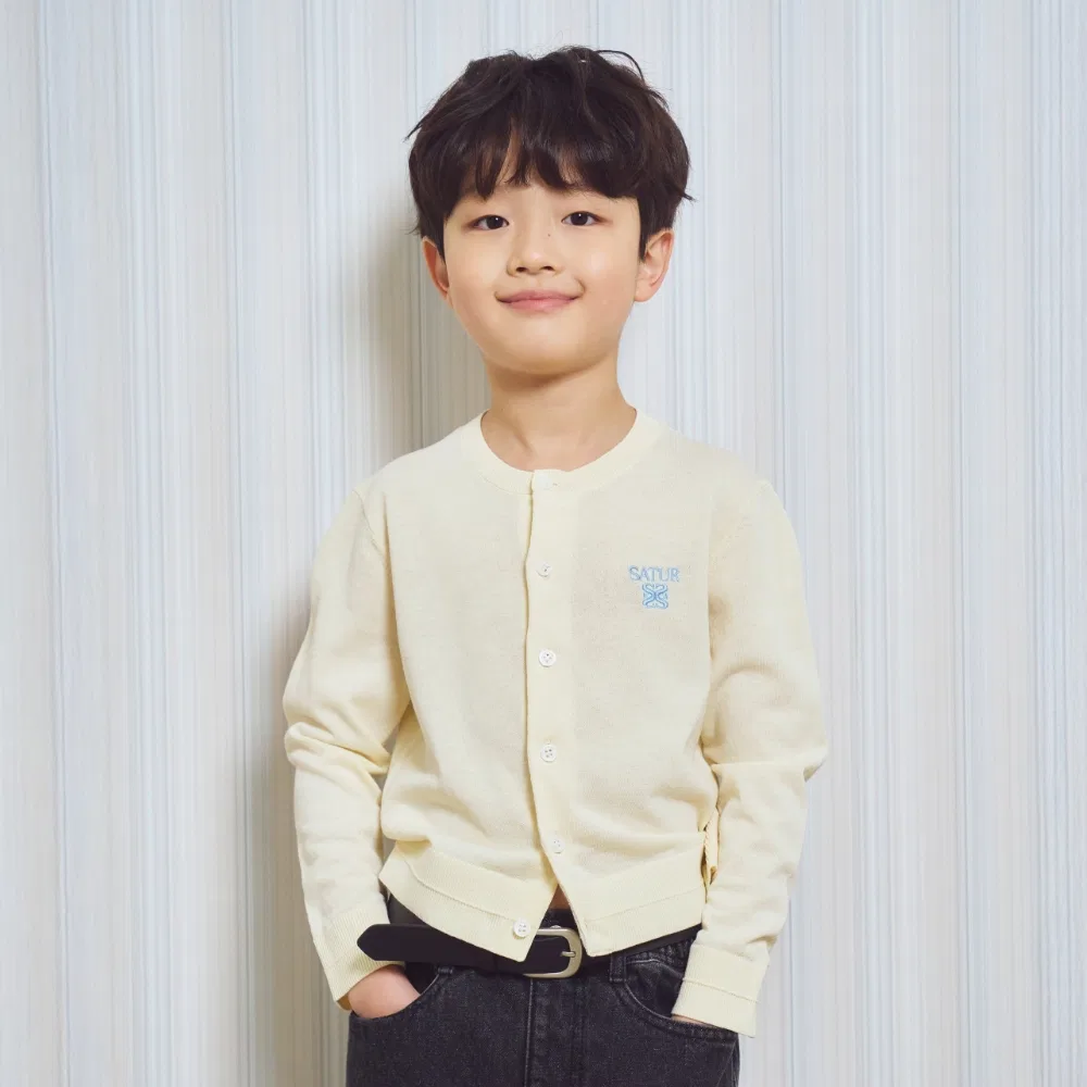 Детский кардиган Lauren Lightweight Crewneck светло-жёлтый от Satur Kids