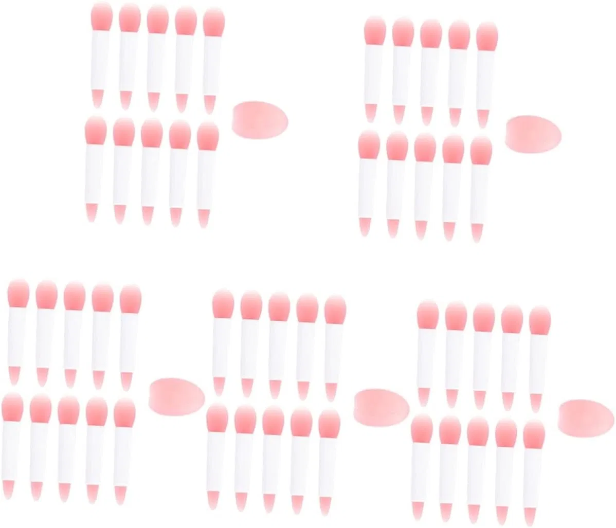 Набор кистей и скрабов для губ Silicone Lip Brush Beatifufu 5 предметов 4.5 см