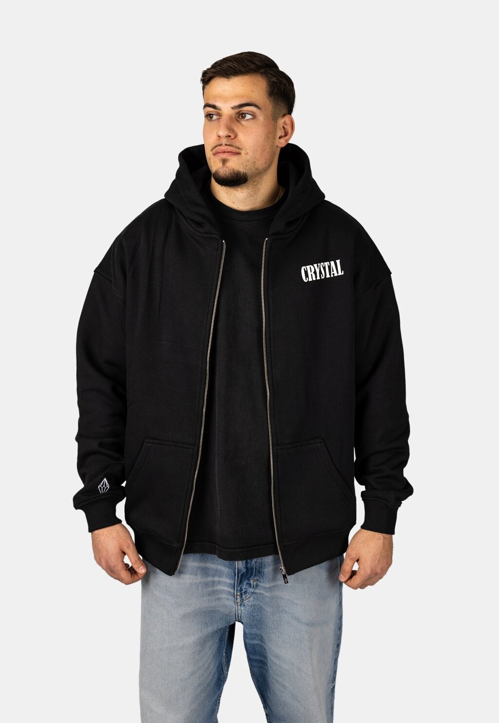 

Толстовка на молнии ZIP-HOODIE TRADEMARK CRYSTAL PARIS, черный