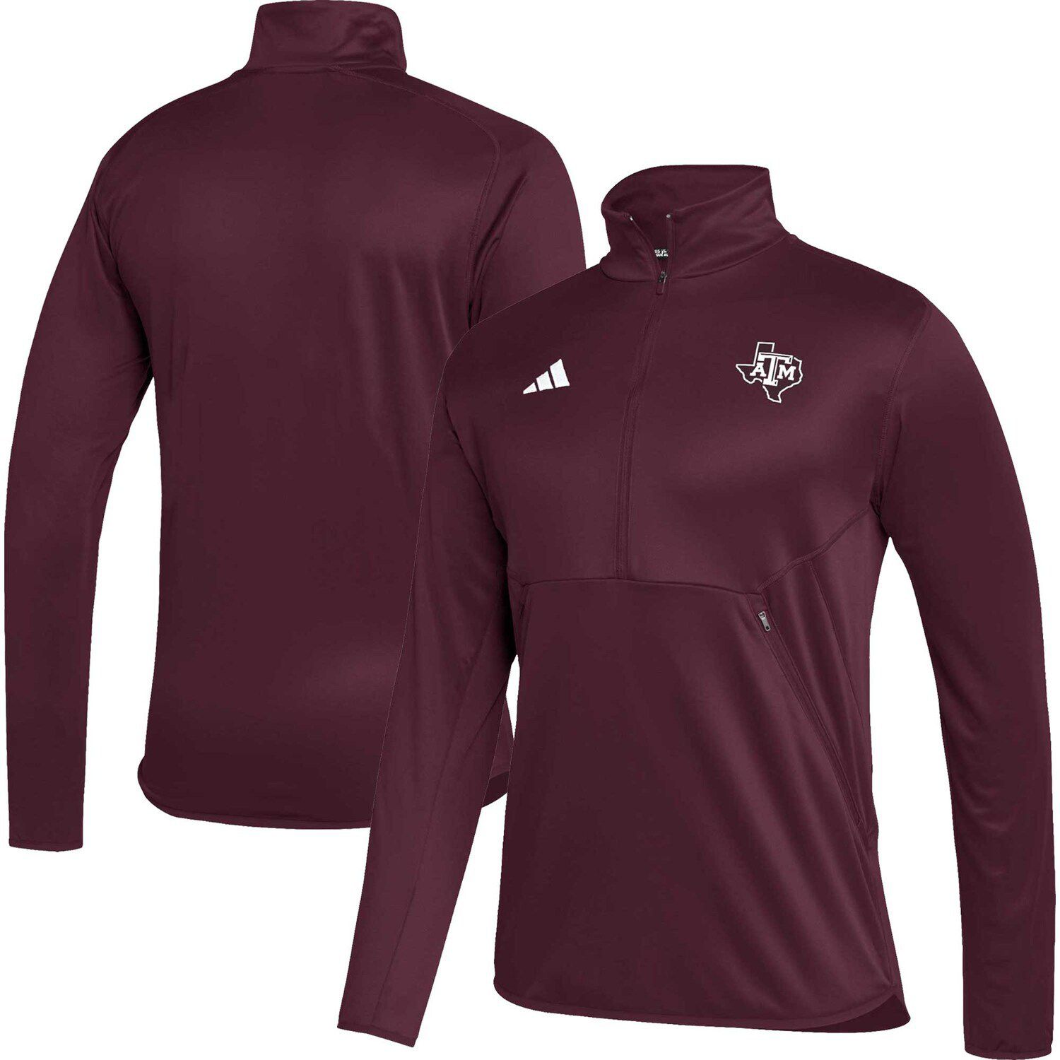 

Мужская темно-бордовая футболка Texas A&M Aggies 2023 с полумолнией сбоку AEROREADY adidas, Красный, Мужская темно-бордовая футболка Texas A&M Aggies 2023 с полумолнией сбоку AEROREADY adidas