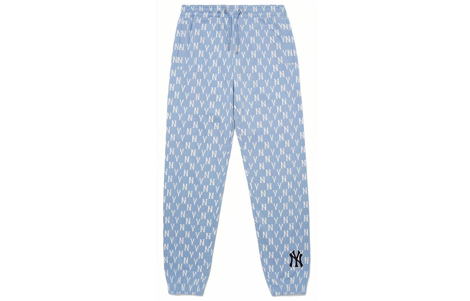 

Старые Цветочные Вязаные Спортивные Штаны Унисекс Синий MLB