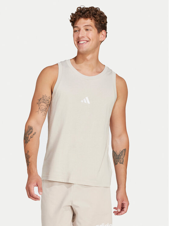 

Майка-Топ стандартного кроя Essentials Small Logo IN6177 Adidas, бежевый