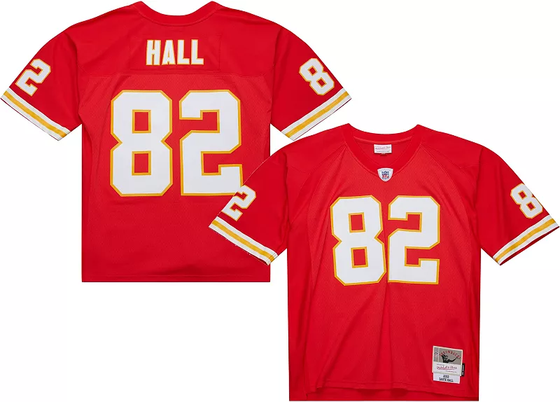 

Мужская футболка Mitchell & Ness Kansas City Chiefs Dante Hall # 82, 2002, красная футболка с возвратом