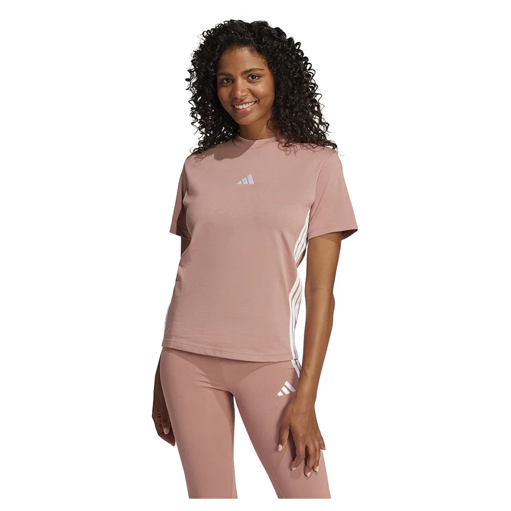

Футболка adidas Essentials 3 Stripes Cotton, бежевый