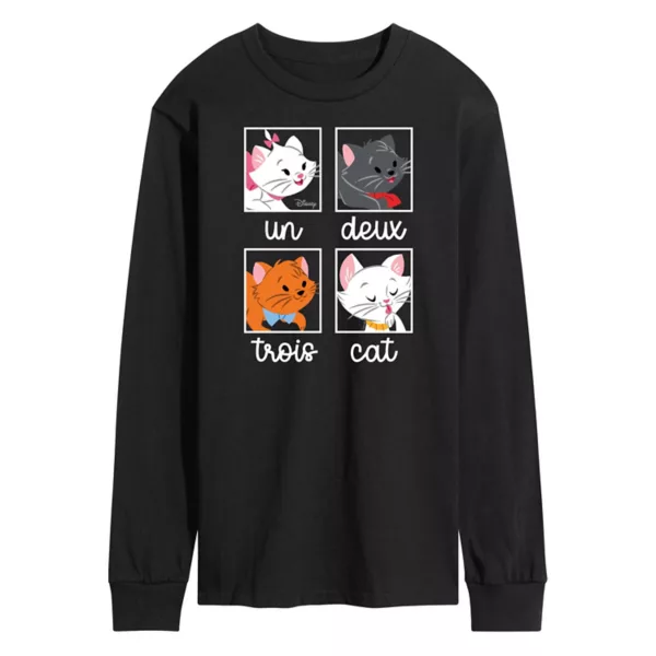 

Футболка с длинным рукавом и рисунком «Два тройных кота» от Aristocats Disney, черный