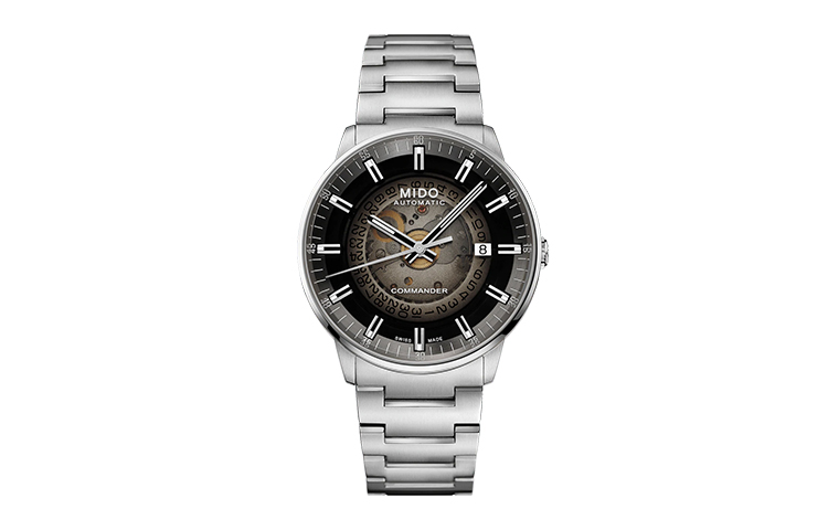 

MIDO Часы Commander Phantom Style Automatic Mechanical Movement Men's Watch Watch 40mm Black Dial Stainless Steel Strap, Black Dial Silver Steel Strap