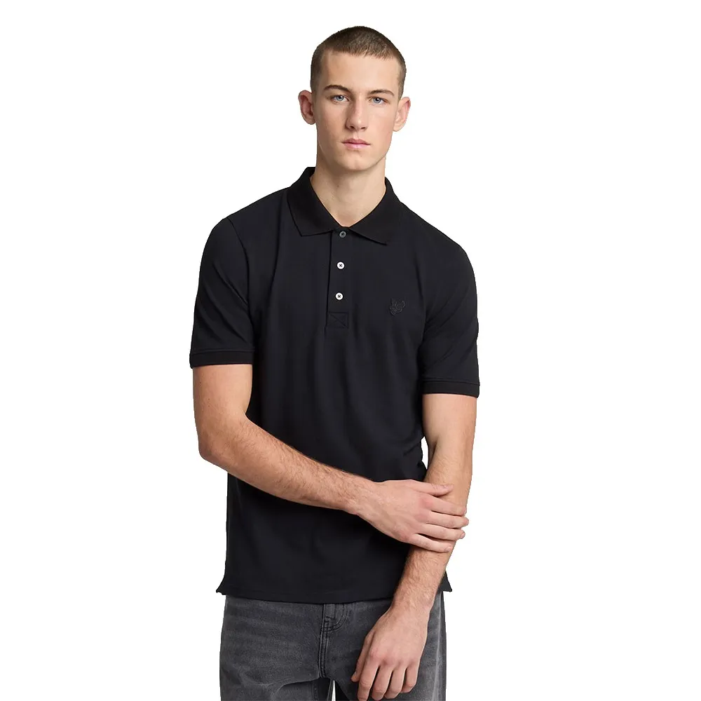 

Поло с коротким рукавом Lyle & Scott Superfine, черный