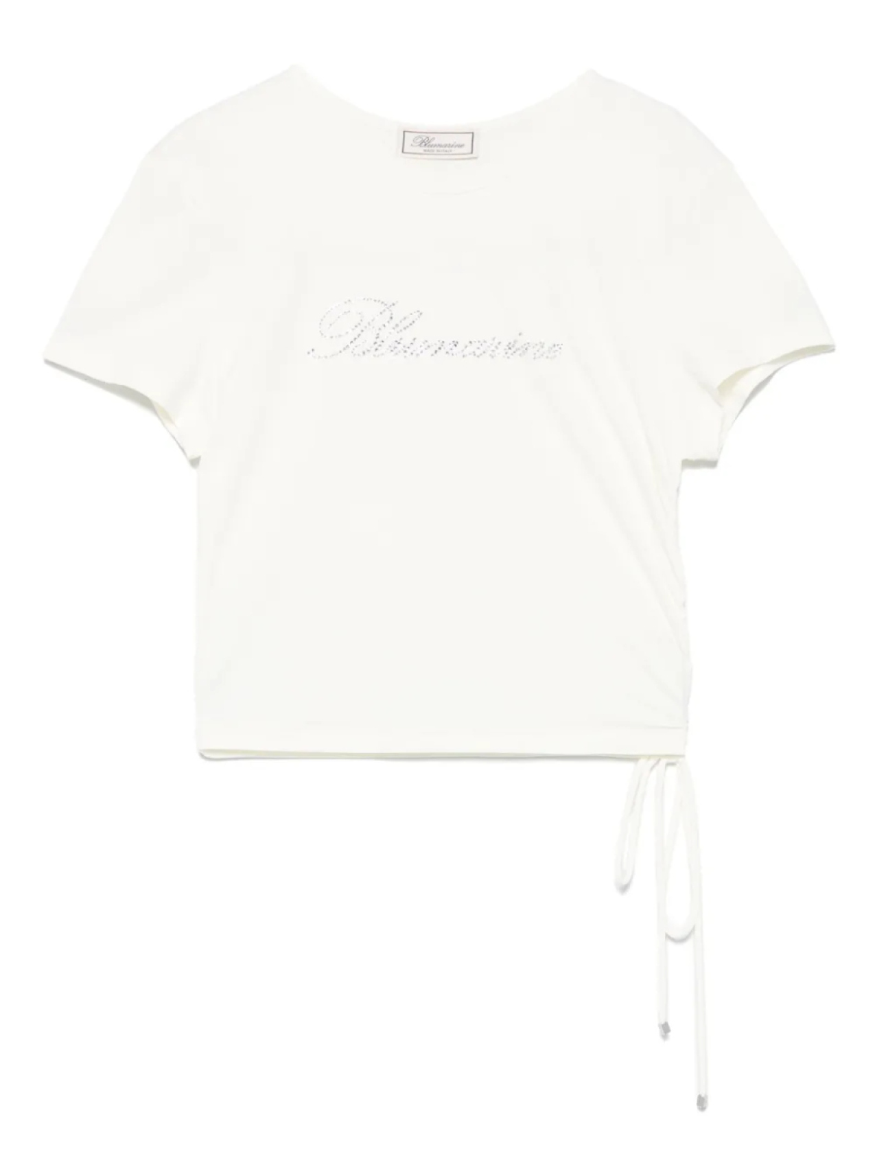 

Футболка с логотипом и стразами Blumarine, белый