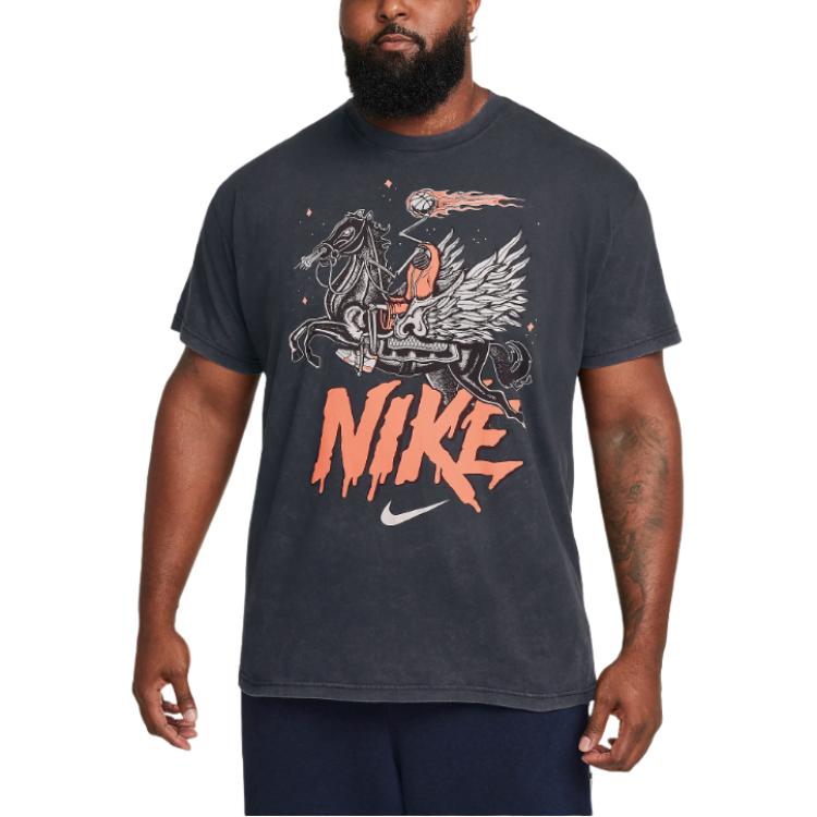 Мужская футболка для баскетбола Max90 Nike, черный — фото 3