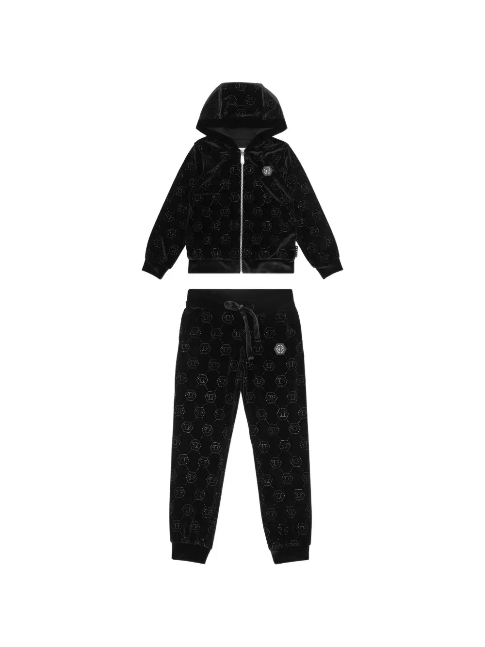 Спортивный костюм Strass-monogram Philipp Plein Junior, черный