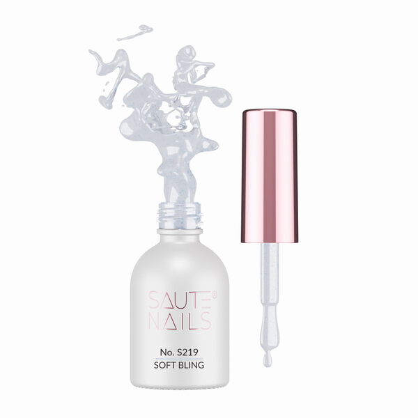 

Гибридный лак для ногтей s219 soft bling, 8 мл Saute Nails, цвет s219 soft bling