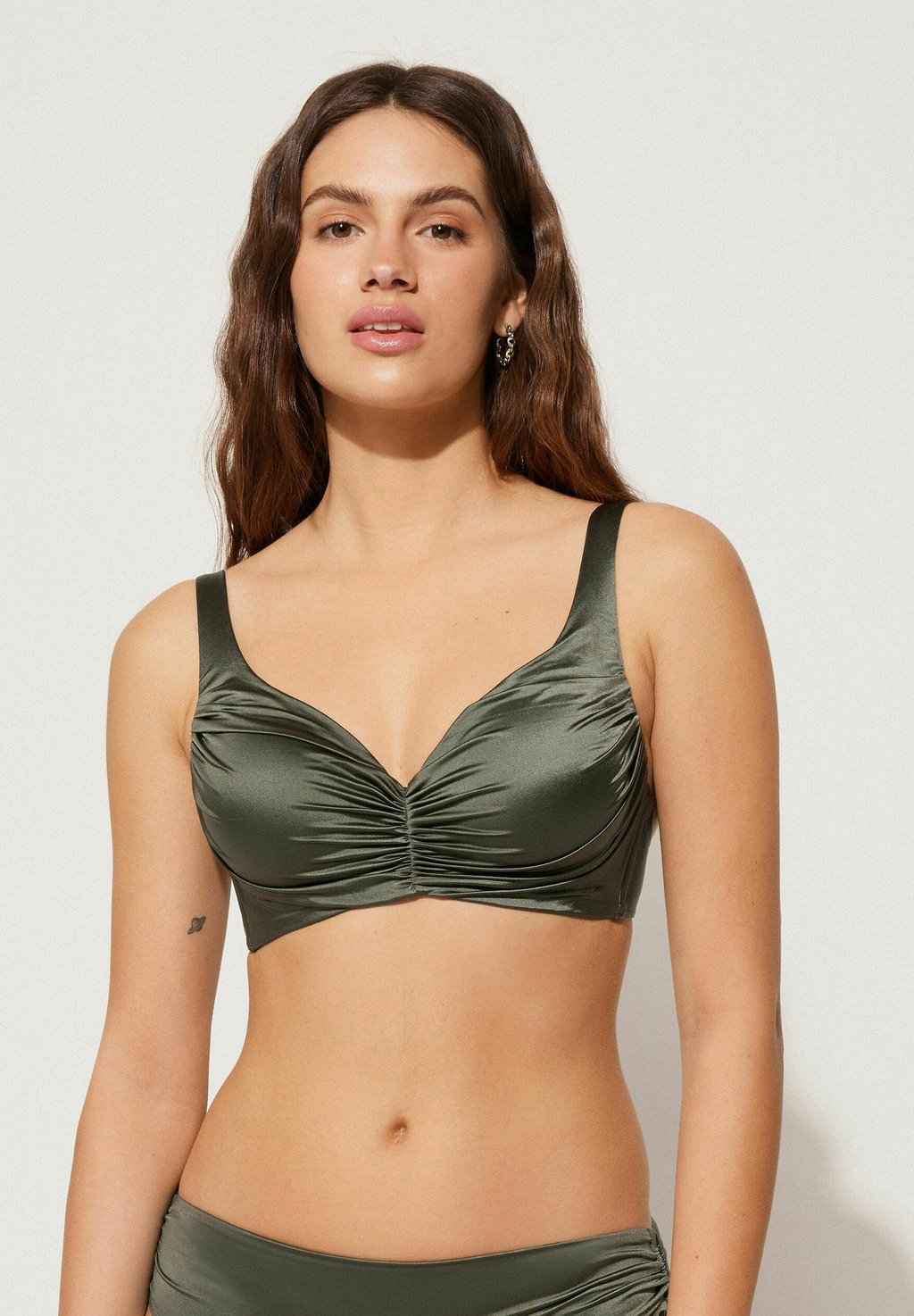 

Верх бикини SHINY GLAM Tezenis, зеленый