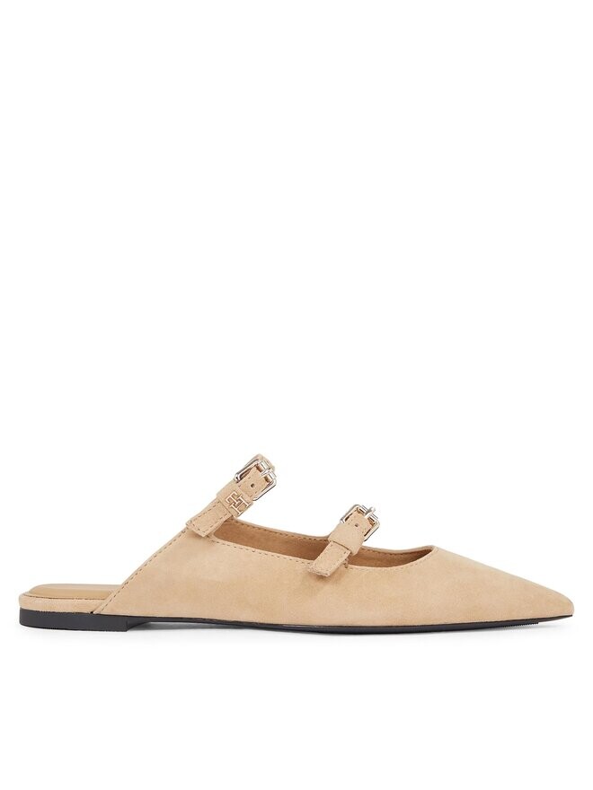 

Шлепанцы Tommy Hilfiger Th Pointe Suede Mule FW0FW07697 Caqui, хаки