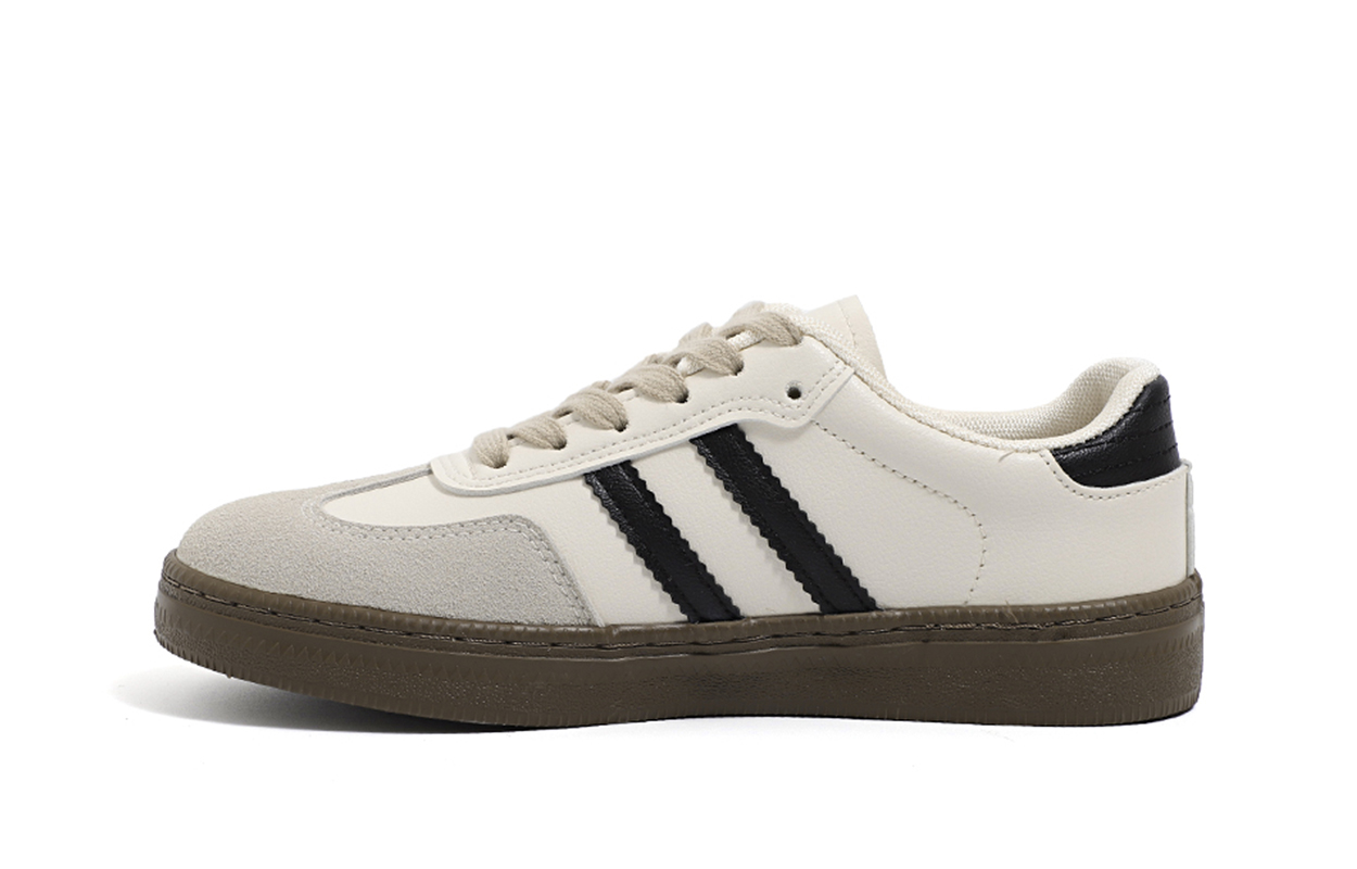 HUANQIU Немецкие армейские кеды Unisex Low top бежево-черные, цвет Beige (Women's) — фото 4
