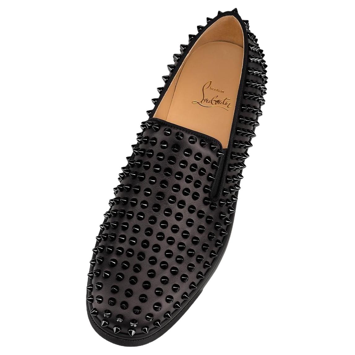 Christian Louboutin Повседневные ботинки CL Roller boat для мужчин, черные — фото 4