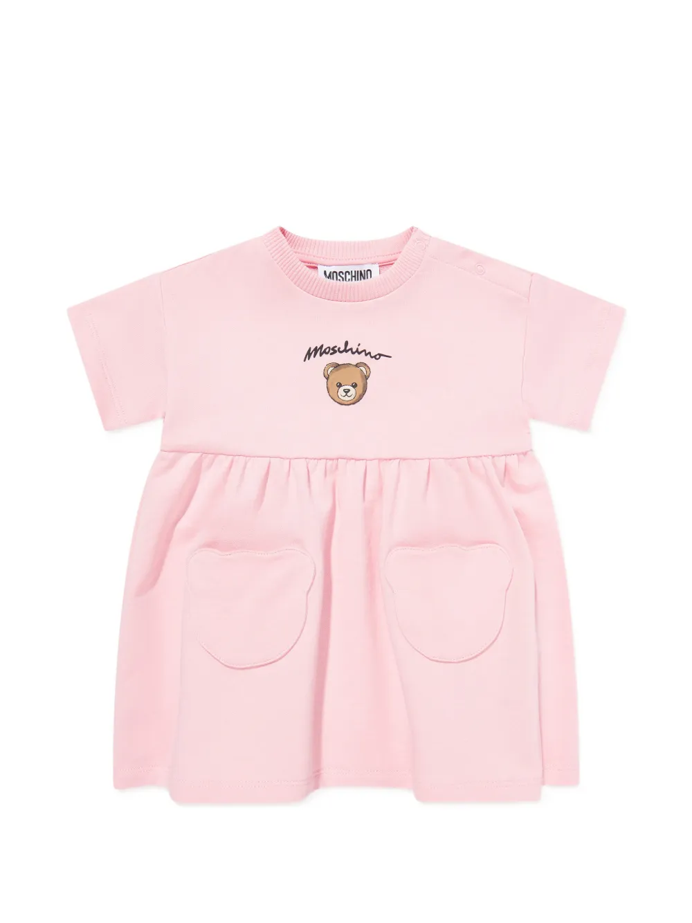 

Платье с карманом и принтом "Тедди" Moschino Kids, розовый