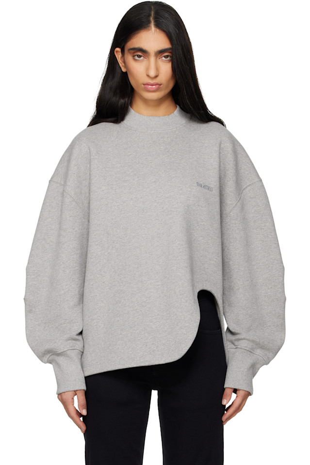 

The Attico Серая флисовая толстовка американского цвета