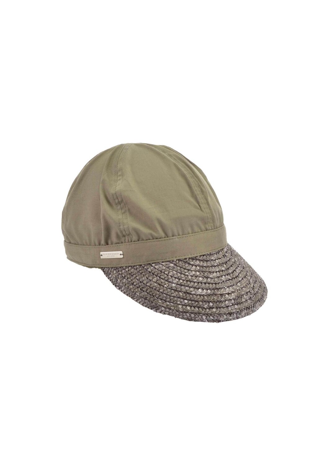 

Кепка с соломенной каймой и тканевой головкой 54971-0 SEEBERGER, цвет Oliv One Size