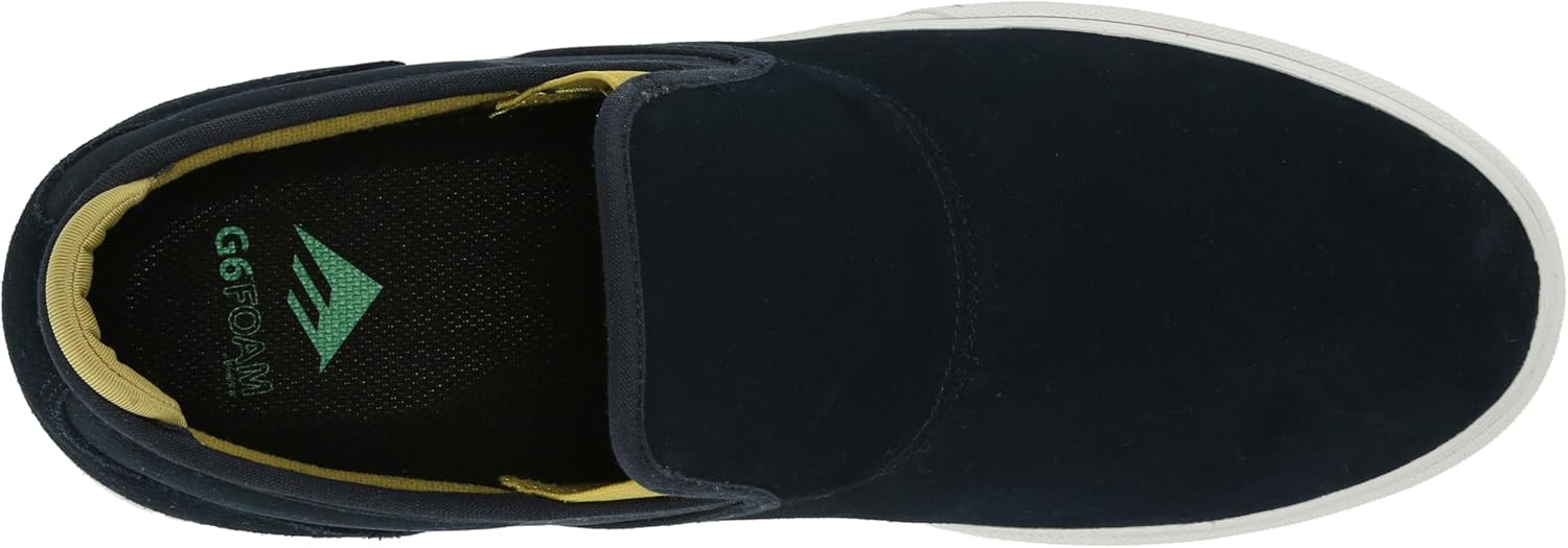 Слипоны Emerica Wino G6 - лучшие слипоны из доступных, удобный доступ к конькам, усиленная конструкция, амортизация, подходят для повседневной носки до 2025 года, белый/синий/золотой/темно-синий — фото 4