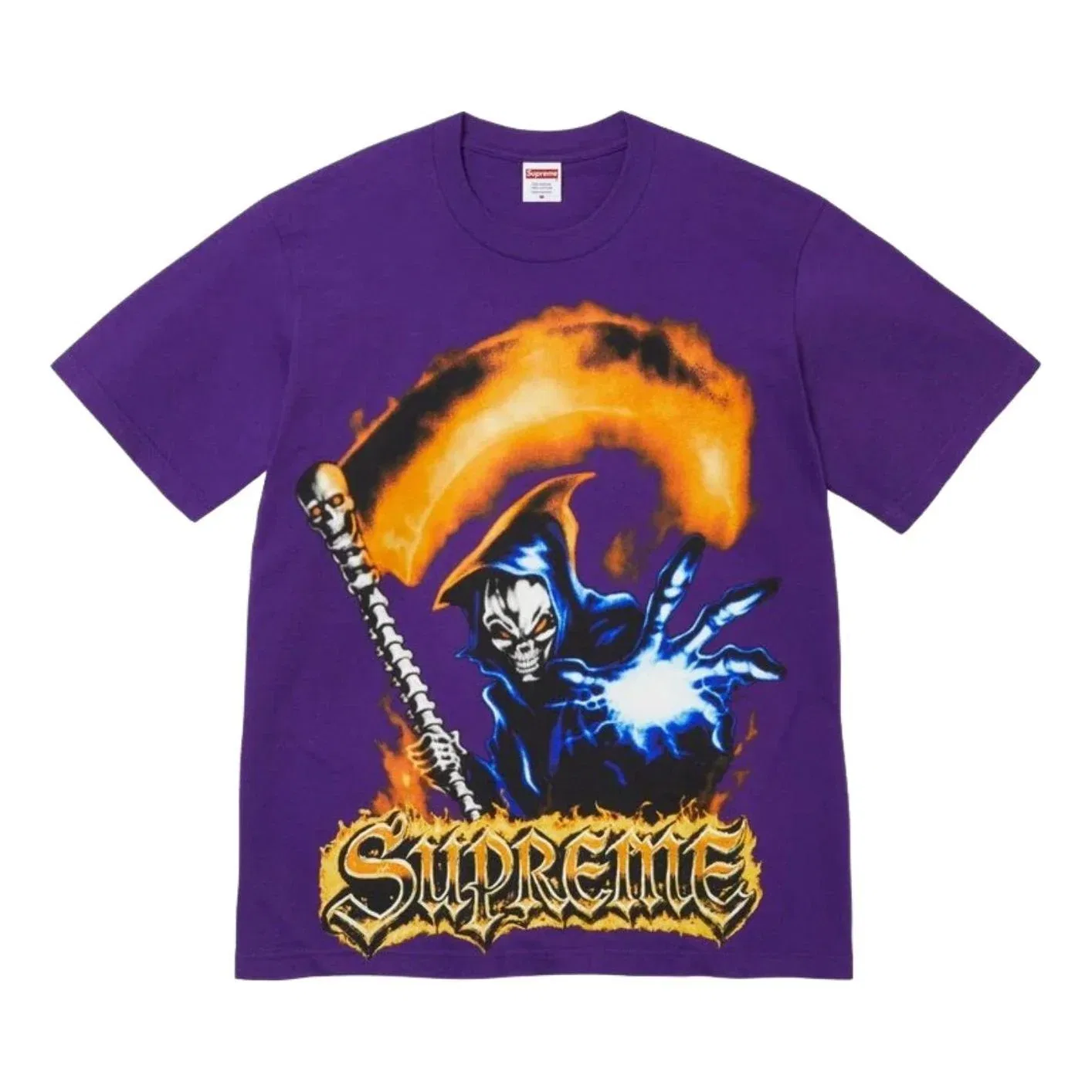 Футболка Supreme SS26 Grim Reaper, фиолетовая, SUP-SS26-159-PUR
