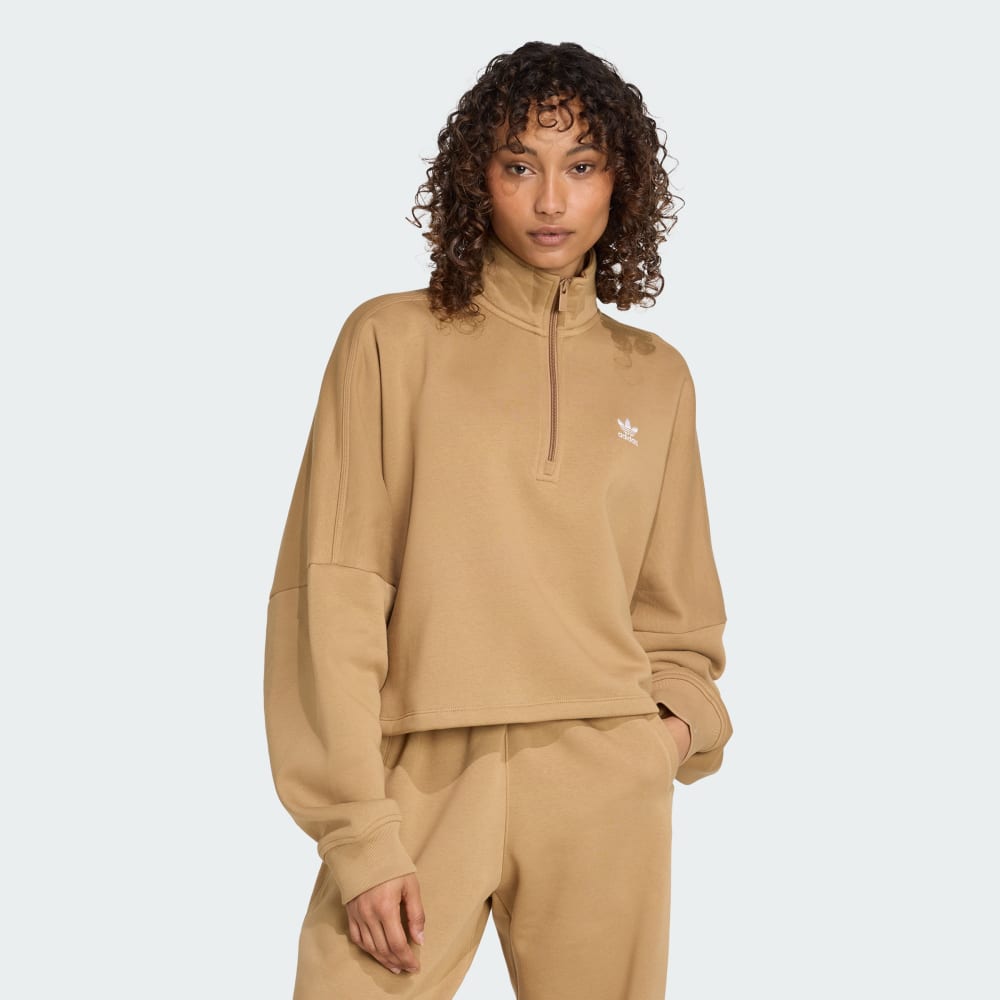 

Толстовка Adidas Essentials 1/2 Zip Fleece Sweatshirt, цвет Cardboard