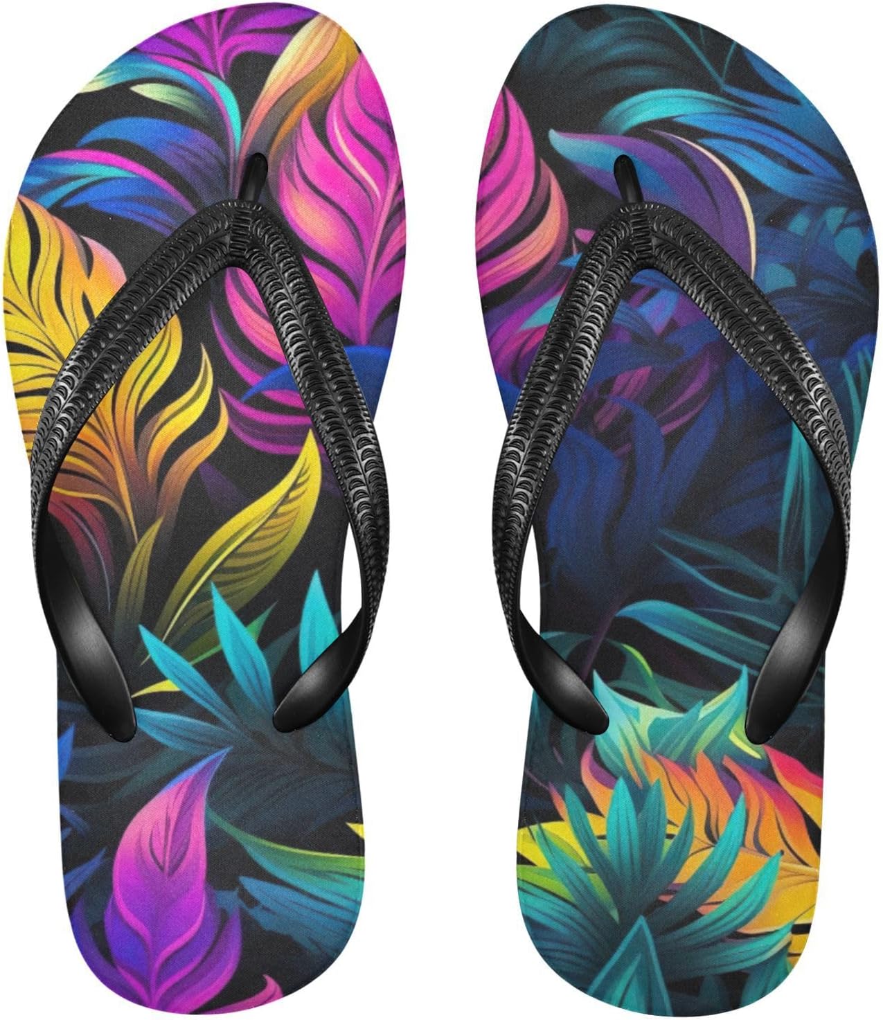 

Женские и мужские летние пляжные шлепанцы Palm Leaf с тропическим дизайном, для душа Kfbe