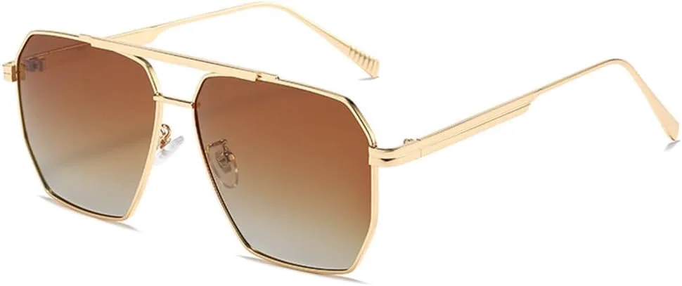 

Модные стильные мужские очки для вождения, солнцезащитные очки летнего стиля для женщин, винтажные солнцезащитные очки в стиле панк MTZJH, Gold Light Tea