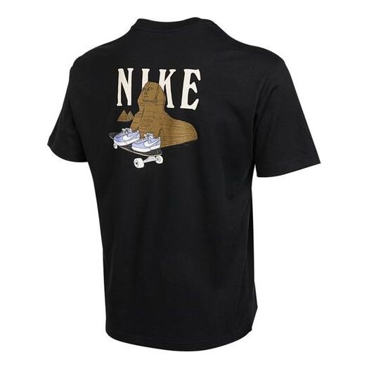 

Футболка men's sb back shoes skateboard round neck short sleeve black t-shirt Nike, черный