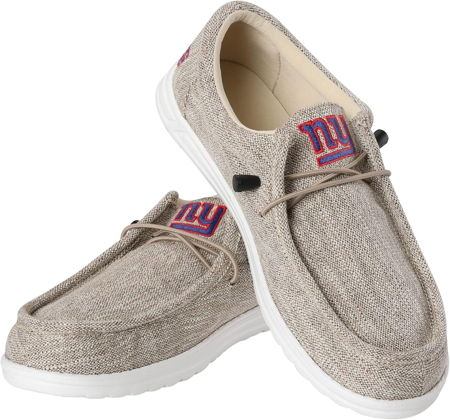 

Мужские легкие лоферы FOCO с логотипом команды НФЛ, на шнуровке, из хлопкового трикотажа, New York Giants 11-12 Team Logo