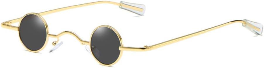 

Винтажные панк-солнцезащитные очки для мужчин, маленькие круглые солнцезащитные очки для женщин с широкой переносицей и металлической оправой, очки для вождения MTZJH, 5