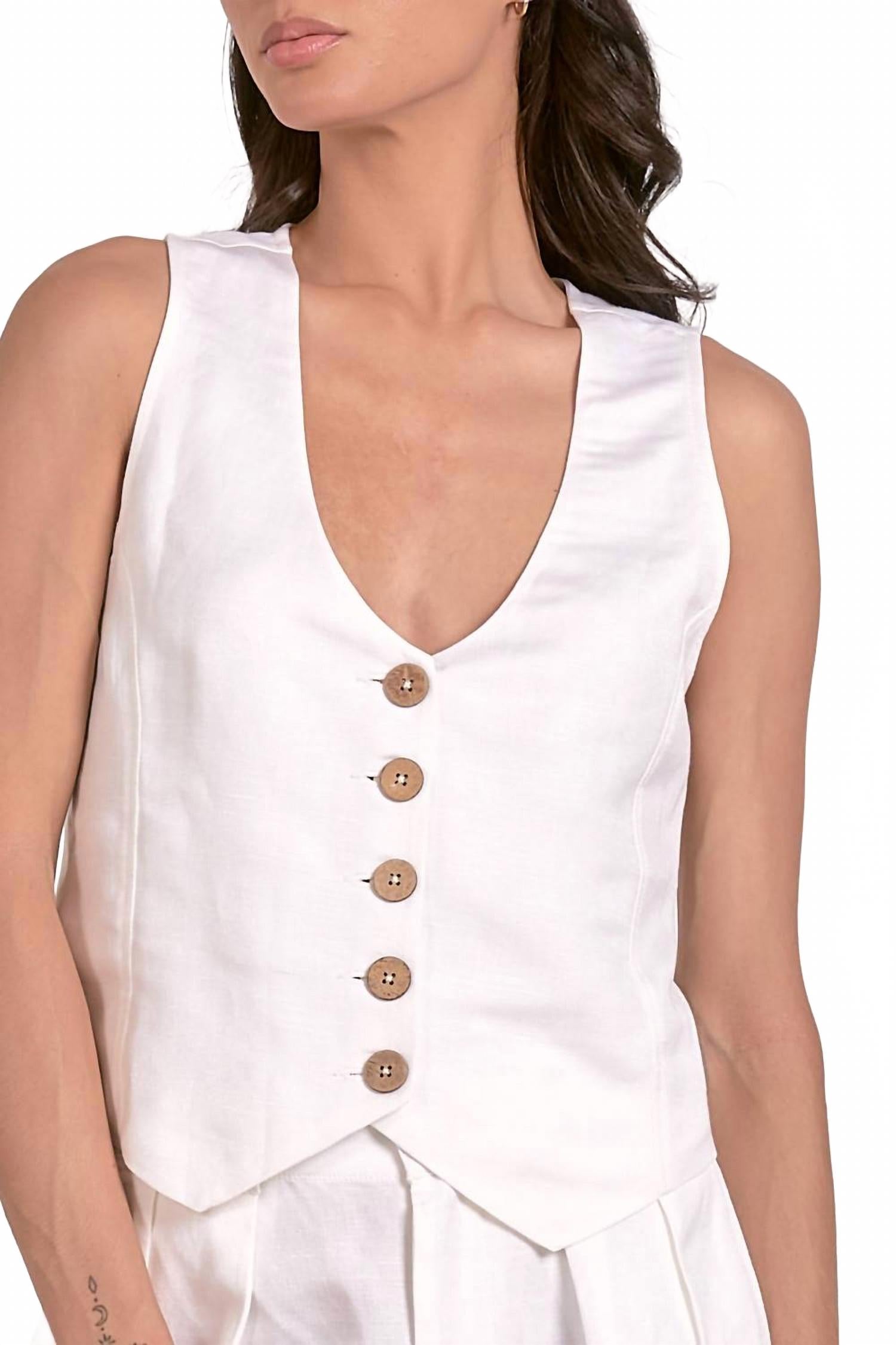 

Жилет Lana в белом цвете ELAN