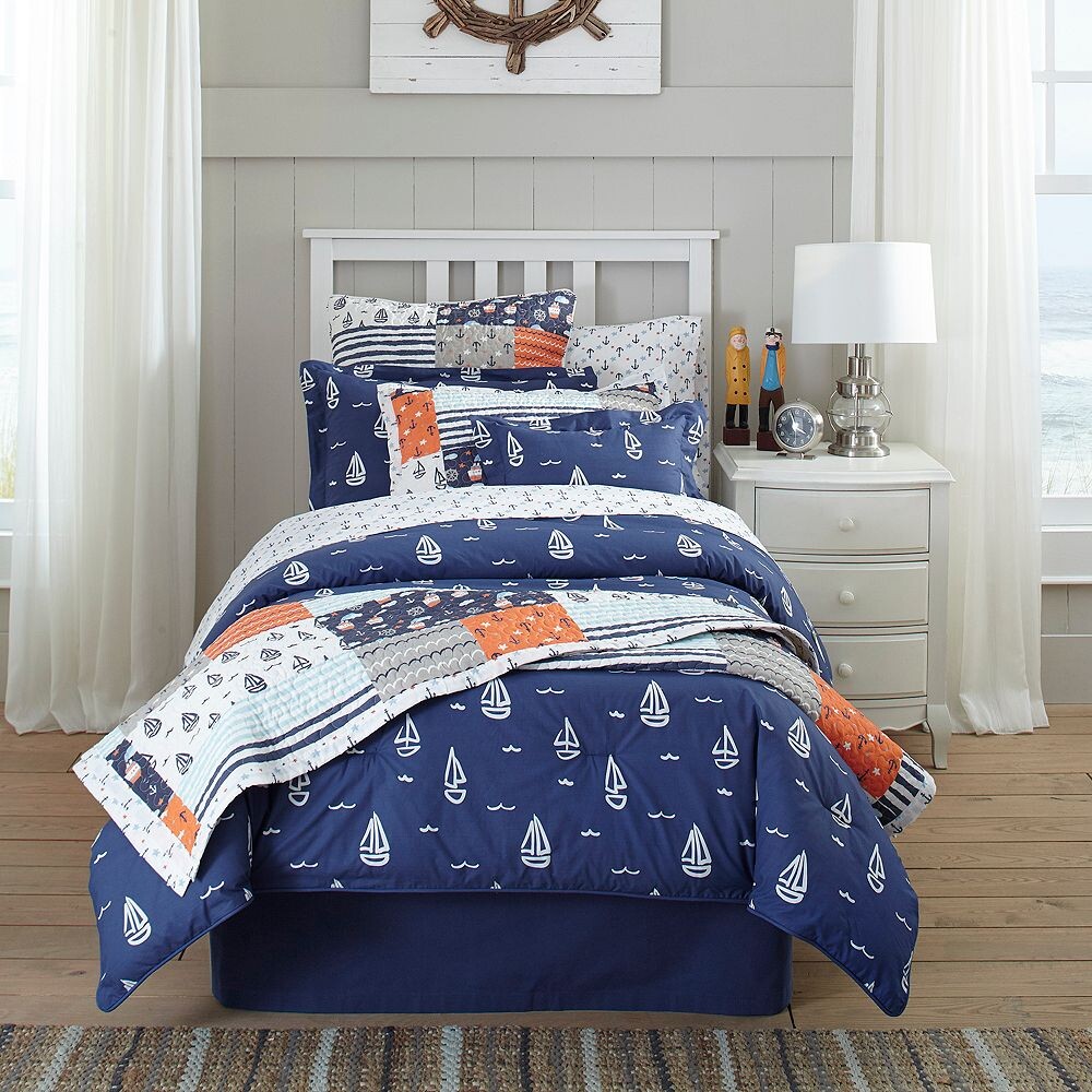 

Набор одеял Lullabye Away At Sea Lullabye Bedding, темно-синий