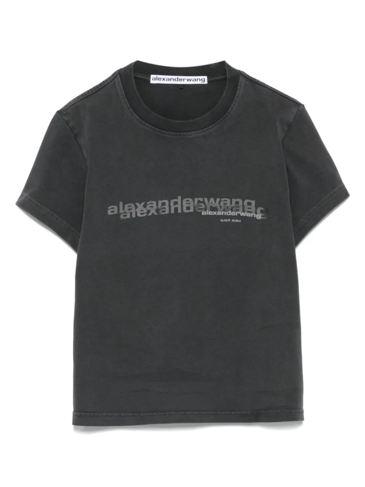 

Футболка из хлопка с логотипом Alexander Wang, серый