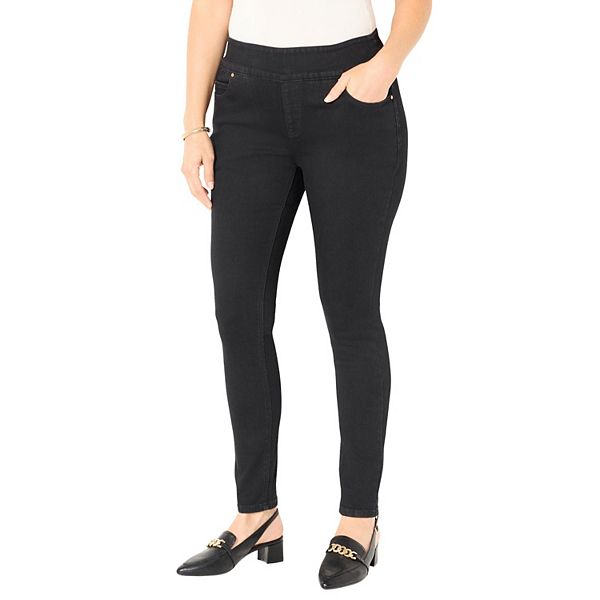 

Женские джинсы-леггинсы Synergy для похудения, plus size petite Catherines, Black