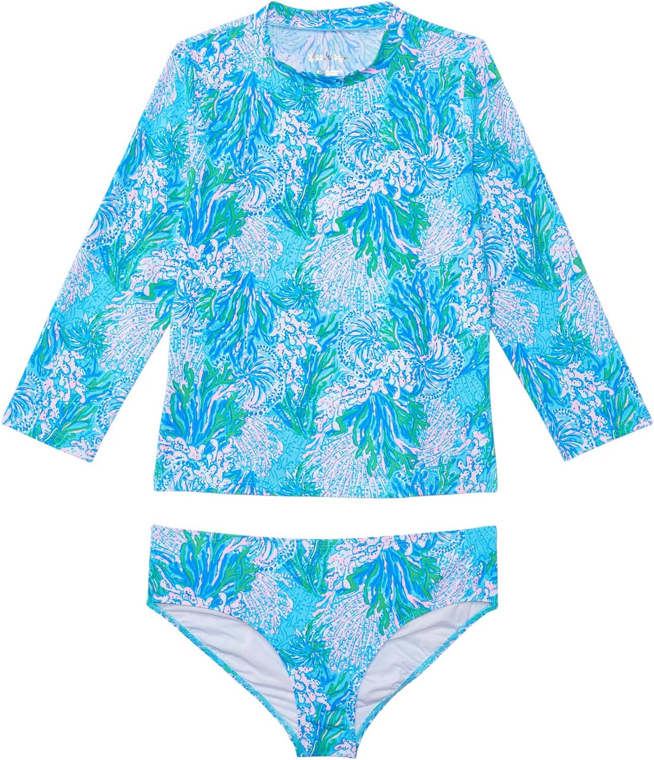 

Купальник Lilly Pulitzer Kids Bobby Rashguard Set UPF 50, цвет Blue/Purple