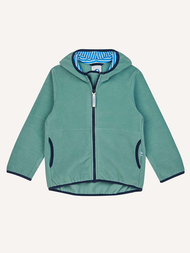 

Флисовая куртка "Паукку" зеленого цвета finkid