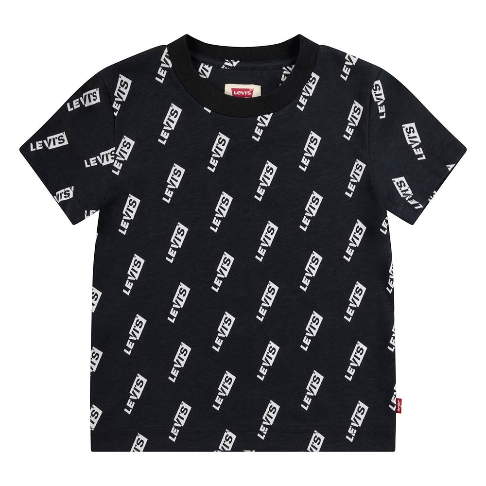 

Футболка Levi´s Split Boxtab Logo Print Kids Short Sleeve Round Neck, черный