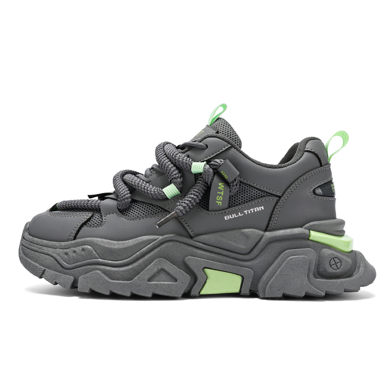 

Низкие массивные кроссовки мужские GONG NIU JU REN, серый