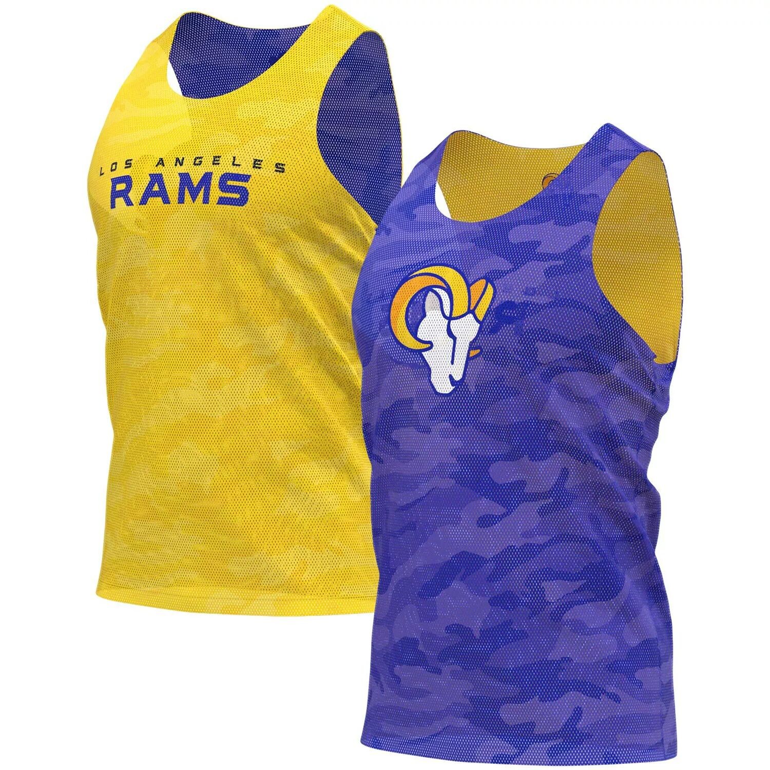 

Мужская двусторонняя сетчатая майка FOCO Royal/Gold Los Angeles Rams