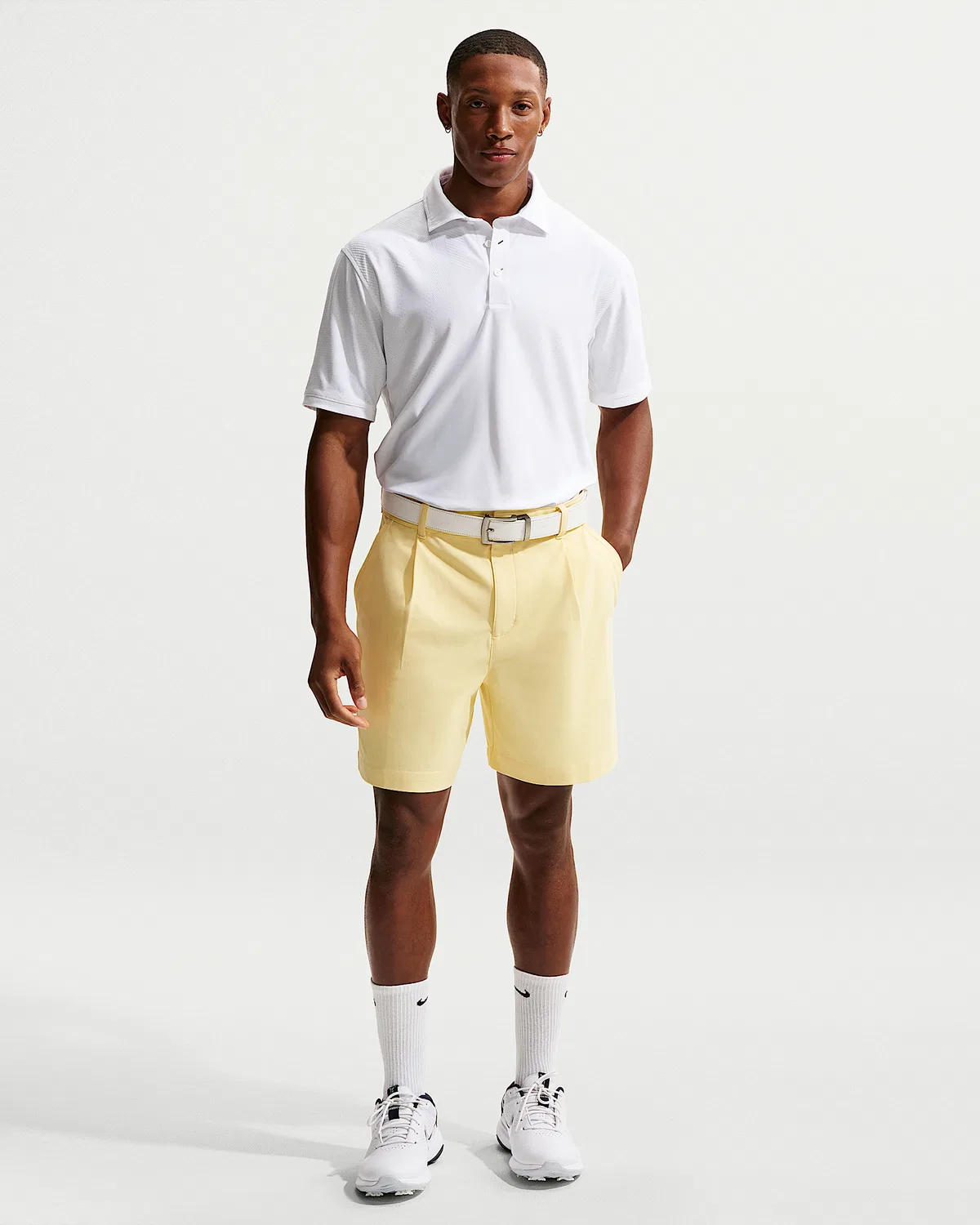 Мужское поло Nike Tailored Performance Dri-FIT Golf, White/White — фото 4