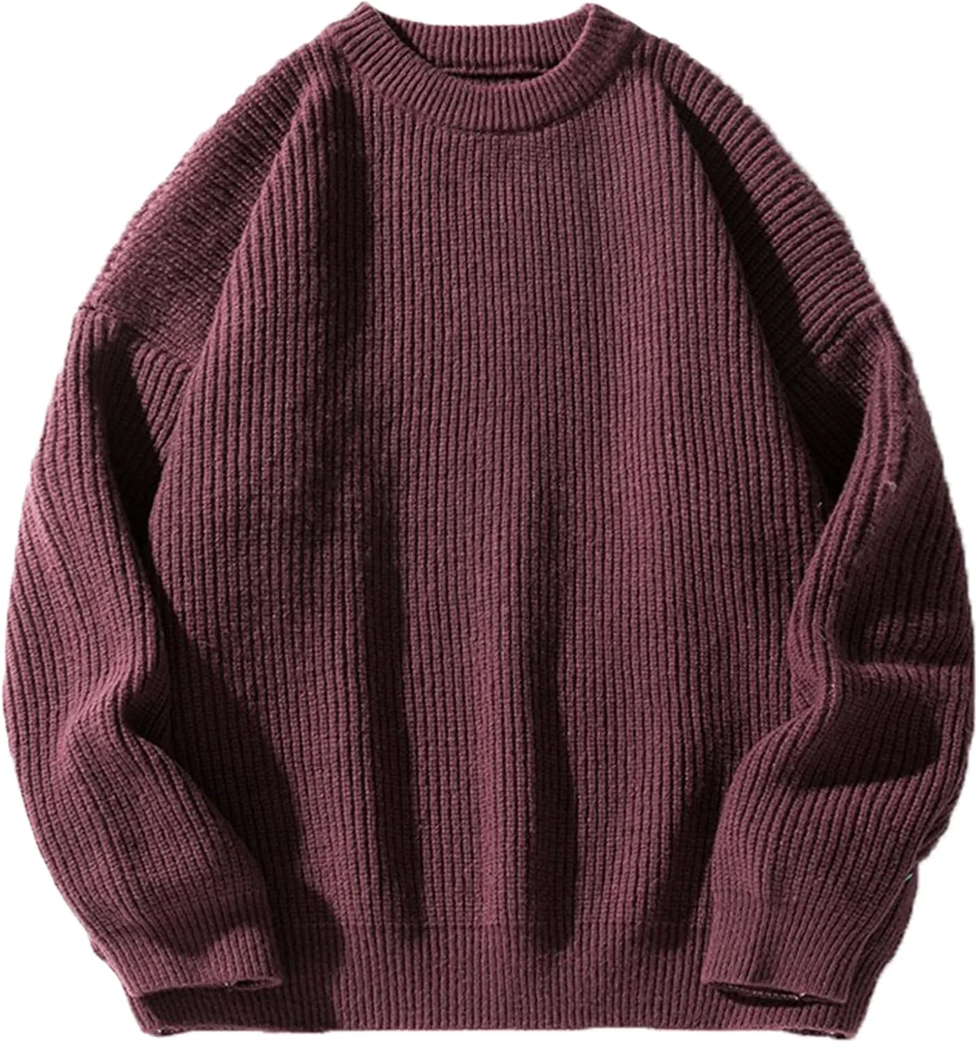 

Мужской свитер-пуловер свободного кроя с вафельной вязкой