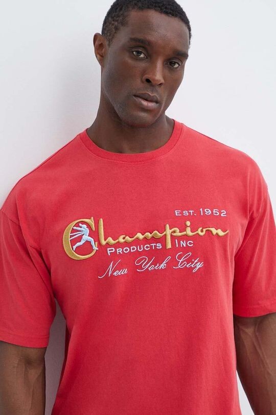 

Хлопковая футболка Champion, красный